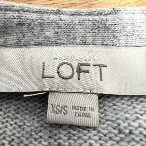 Loft Womens Pullover Sweater Multicolor Striped Poncho Short Sleeve Cotton XS/S - Picture 10 of 11